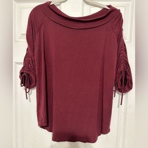 Women’s off the shoulder top, Red by BKE